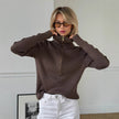 High-end Semi-zip Slimming Casual Sweater