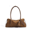 Suede Leather Minimalist Shoulder Bag For A Casual Laid-back Look