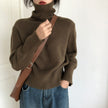 Japanese-style Retro Turtleneck Sweater For Women Loose And Laid-back