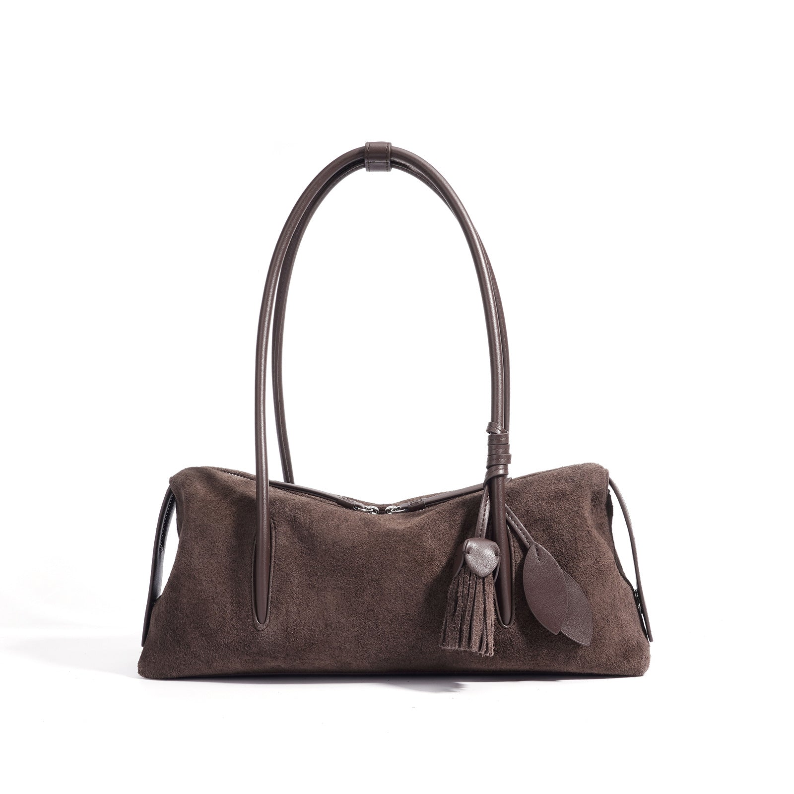 Suede Leather Minimalist Shoulder Bag For A Casual Laid-back Look