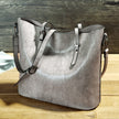 Simple Oil Wax Leather Messenger Shoulder Bags Women's High Capacity Portable Tote Bag