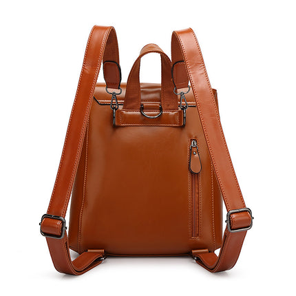 Women Backpack Cross Body Shoulder Bag Genuine Leather Girls School Female Natural Skin Book Laptop Rucksack Messenger Bags