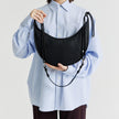 Capacity Soft Leather Crescent-shaped Shoulder Bag