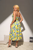 Women's V-neck Slip Dress With A Slit