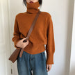 Japanese-style Retro Turtleneck Sweater For Women Loose And Laid-back