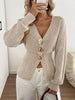 Fashion V-neck Button-up Knit Cardigan Sweater