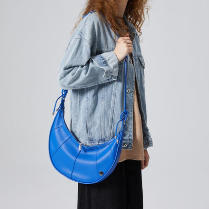 Capacity Soft Leather Crescent-shaped Shoulder Bag