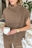Womens Loose Fit Knitted Turtleneck Outerwear All Match Top