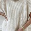 Womens Loose Fit Knitted Turtleneck Outerwear All Match Top